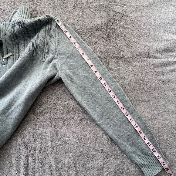 ❤️NWT Karen Scott Womens 1/4 Zip Cable Knit Sweater Sz M Smoke Grey 100% Cotton - Picture 13 of 13